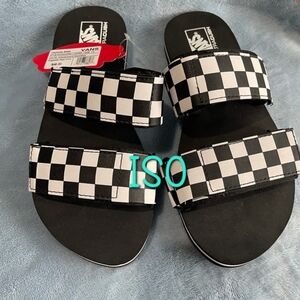 ISO VANS CHECKERED SANDALS SZ 7 OR 7.5